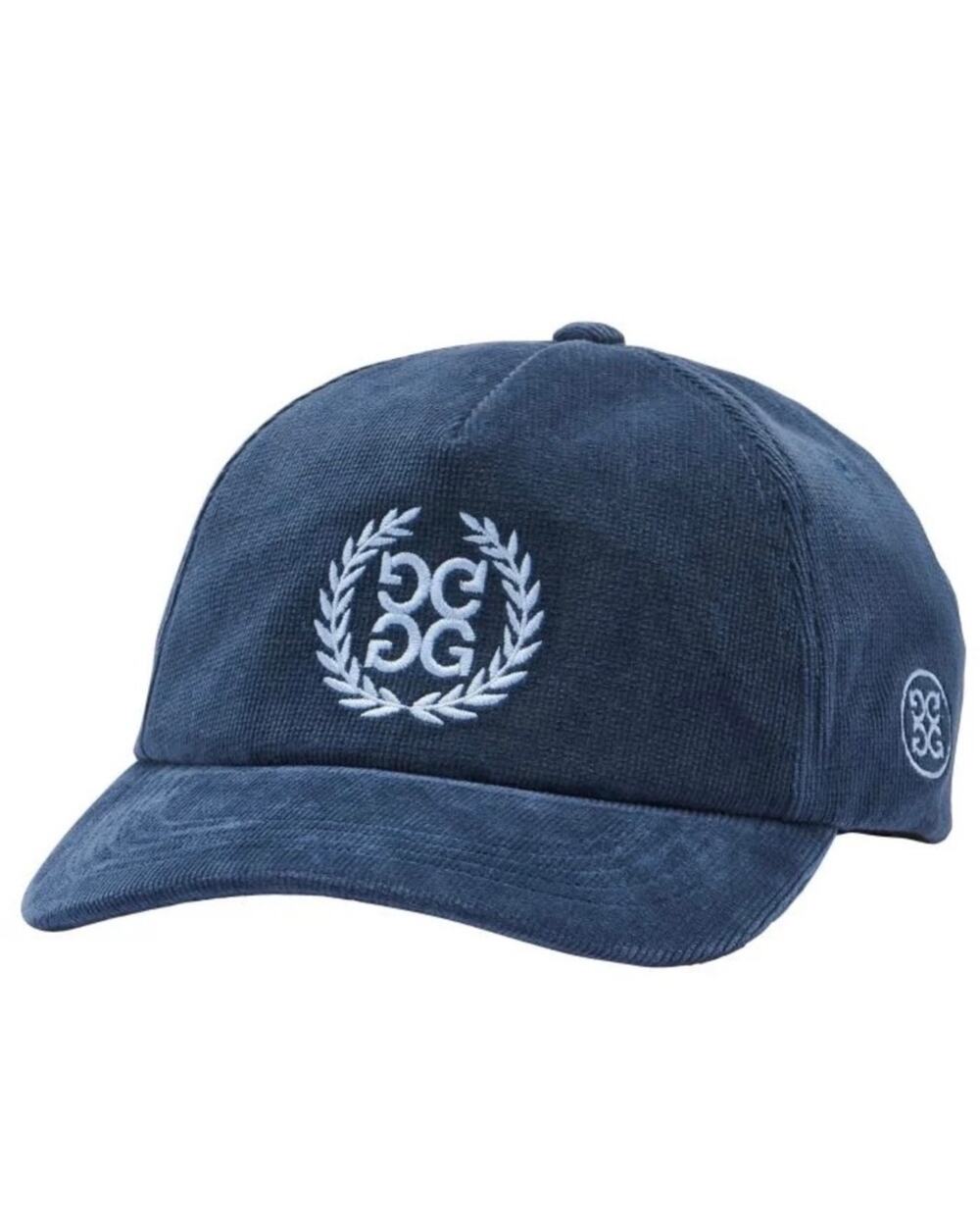 G/FORE Womens Wreath Corduroy Snapback Golf Baseball Cap Hat Moonlight Navy Blue